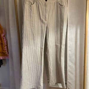 Rebecca Taylor Beige Striped Chinos